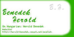 benedek herold business card